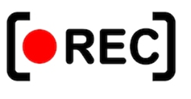 Record symbol and REC text in backets