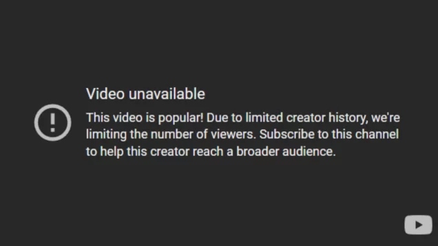 Youtube limited view error – hero image